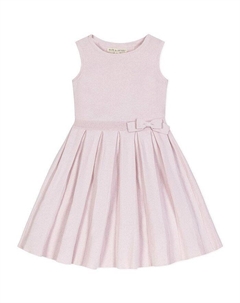 Органическое плиссированное платье-свитер без рукавов с бантом Heirloom для девочек – малышки, подростки, розовый Hope & henry