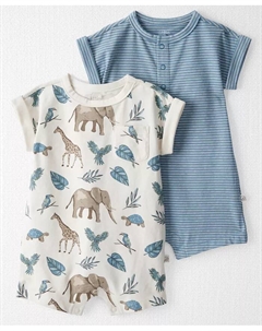 Набор из 2 комбинезонов для мальчиков из органического хлопка, синий Carter`s