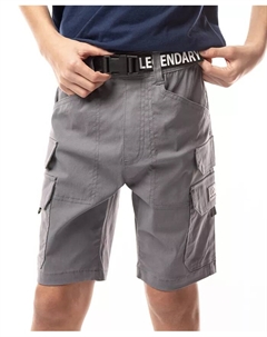 Большие размеры Azzah Эластичные карго-шорты с технологичной тканью, серый Ring of fire