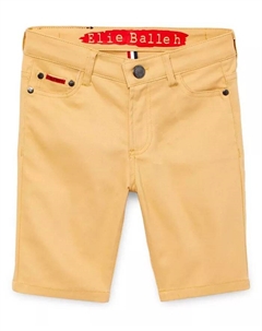 Шорты из хлопкового твила цвета хаки Big Boys, коричневый/бежевый Elie balleh