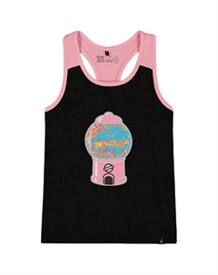 Детская майка-борцовка из органического хлопка Candy Machine - для девочек старшего возраста, черный Deux par deux