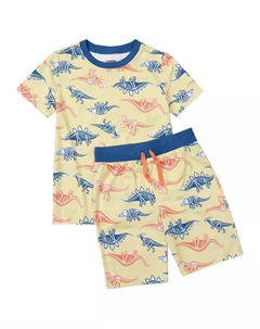 Пижамный комплект для мальчиков: футболка с короткими рукавами и шорты Little Boys, мультиколор Lands' end