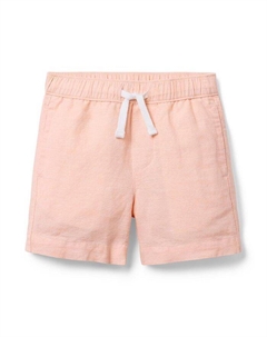 Шорты для мальчиков из льна и хлопка на резинке - для малышей и детей постарше, розовый Janie and jack
