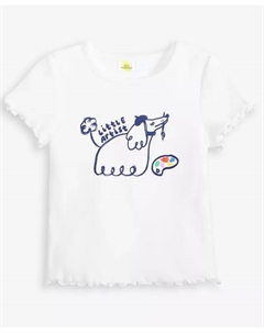 Футболка с рисунком собаки для девочек, белый Epic threads