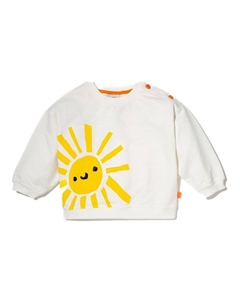 Унисекс худи из переработанного хлопка Sun — для малышей и детей постарше, белый Mon coeur
