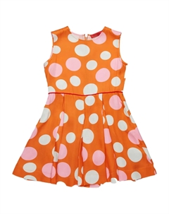 MAX&Co. Детский комбинезон без рукавов в горошек, оранжевый Max&co. kids