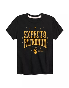 Футболка с принтом "Expecto Patronum" для мальчиков, черный Harry potter