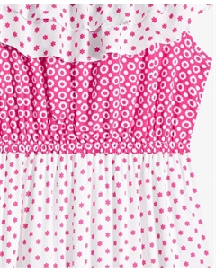 Платье макси Big Girls Prairie с комбинированным принтом, розовый With jules