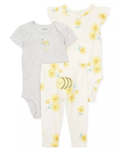 Детский комплект из боди и штанишек Little Character, 3 предмета, слоновая кость/кремовый Carter`s