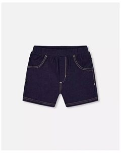 Джинсовые шорты-джоггеры для девочек Dark Denim Blue - Toddler|Child, синий Deux par deux