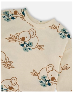 Детская футболка с принтом из французского велюра для девочек - Little Kid, белый Deux par deux