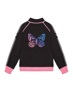 Детская реверсивная спортивная кардиган-куртка с принтом на молнии - для девочек, розовый Deux par deux