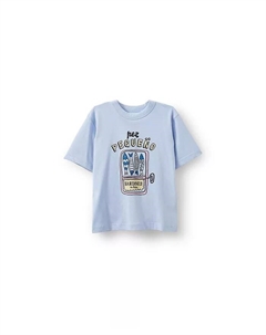 Детская футболка с принтом Little/Big Poppy оверсайз, синий Cotton:on