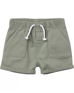 Детские шорты из твила для девочек, зеленый Gerber