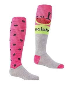 Девочкам 2 пары носков One in a Melon до колена, мультиколор Memoi