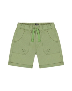 Детские эластичные шорты из твила - для мальчиков, зеленый Deux par deux
