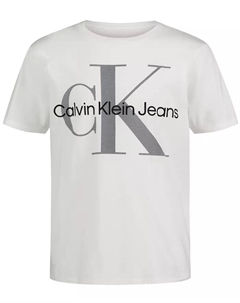 Футболка с коротким рукавом Big Boys Core Monologo, белый Calvin klein