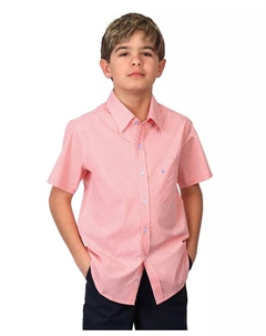 Рубашка с коротким рукавом Big Boys Signature Micro Gingham, оранжевый Tailorbyrd