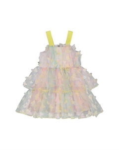 Детское платье с ярусами и принтом из сетки - для девочек старшего возраста, мультиколор Deux par deux