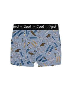 Боксеры для мальчиков из органического хлопка с принтом - малыши, старшие дети, синий Deux par deux