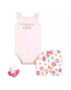 Боди, шорты и носочки для девочки Hudson, солнцезащитные очки Hello Sunshine, розовый Hudson baby