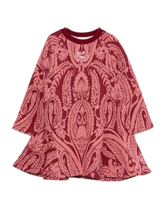Расклешенное мини-платье с принтом пейсли, розовый Etro kids