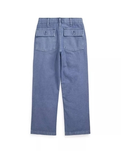 Брюки Big Girls из реверсивного сатина, синий Polo ralph lauren