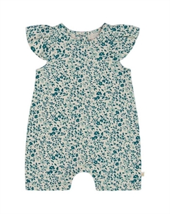 Детский печатный комбинезон из органического хлопка для девочек - Baby, зеленый Deux par deux