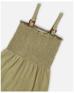 Детский комбинезон с плиссировкой из жатого джерси для девочек - подростковый размер, зеленый Deux par deux