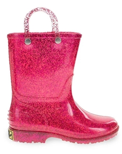 Детские резиновые сапоги с блестками для девочек, розовый Western chief