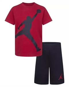 Детский комплект из футболки и шорт Little Boys 2-Piece Jumbo Jumpman, черный Jordan