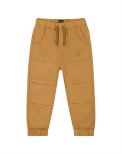 Детские эластичные брюки-джоггеры из твила - для мальчиков младшего возраста, коричневый/бежевый Deux par deux