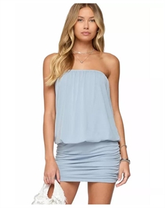 Женское мини-платье Paloma без бретелей, синий Edikted