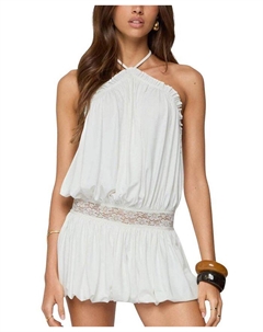 Платье мини Aida с открытой спиной и пузырьковым подолом, белый Edikted