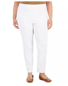 Брюки Cambridge на резинке больших размеров, белый Jm collection