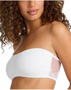 Бандо-бюстгальтер Double Take с кружевом, белый Commando