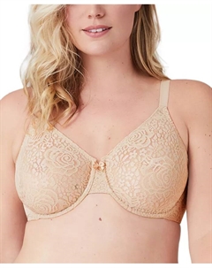 Бюстгальтер с кружевом и косточками Halo Lace Molded Underwire 851205, до чашки G, слоновая кость/кремовый Wacoal