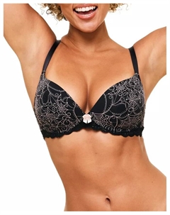 Женский бюстгальтер Shea Push Up Plunge с эффектом пуш-ап, черный Adore me