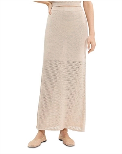 Юбка с ажурным подолом, коричневый/бежевый Theory