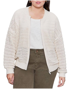 Открытый вязаный бомбер, белый Sanctuary