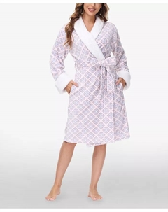 Женский плюшевый халат с принтом, мультиколор Ink+ivy