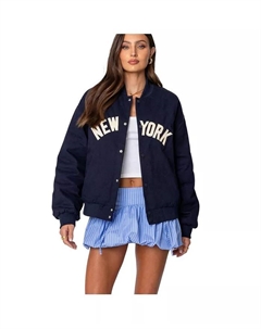 Женская оверсайз бомбер Big Apple, синий Edikted