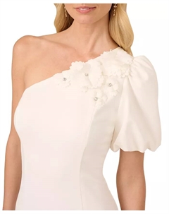 Женское платье-футляр с одним плечом из неопрена, слоновая кость/кремовый Adrianna papell