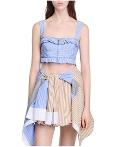 Полосатый кроп-топ, мультиколор Sandro