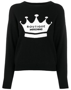 Boutique moschino пуловер вязки интарсия 42 черный Boutique moschino