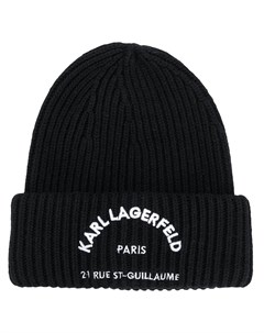 Karl lagerfeld шапка бини rue st guillaume один размер черный Karl lagerfeld
