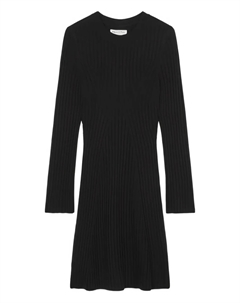 Платье в рубчик с длинными рукавами, черный Marc o'polo