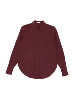 Рубашка Monili с цепочкой, фиолетовый Brunello cucinelli