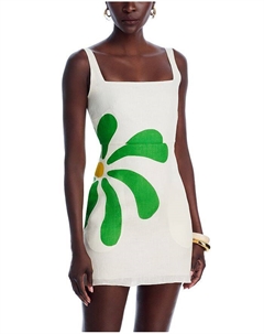 Платье Parker из льна, белый Cala de la cruz