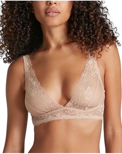 Бюстгальтер-бралетт с кружевом Double Take, коричневый/бежевый Commando